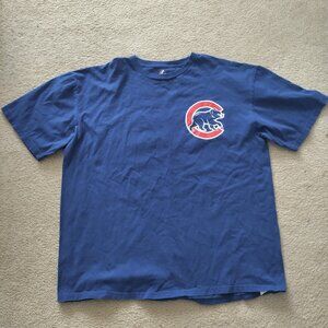 Chicago Cubs XXL 24 Byrd Majestic Blue S/S/ T-Shirt EUC